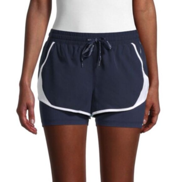 Spyder Women's Dark Blue and White Athletic Shorts - Picture 1 of 8